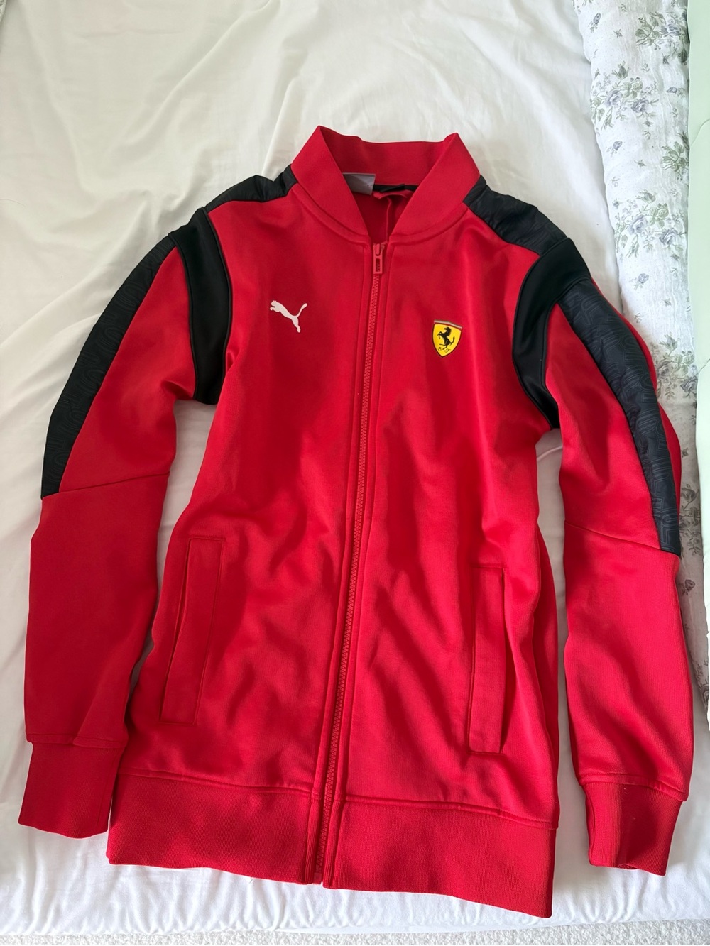 Puma Red and Black Racing-Inspired Track Jacket